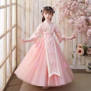 汉服女童秋冬季仙气古风中国风拜年服儿童古装唐装襦裙加绒过年服